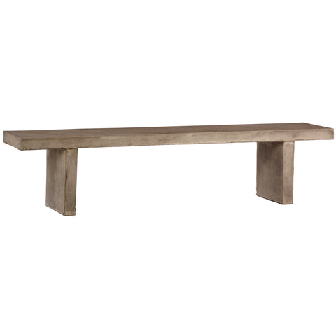 Santino Dark Grey Concrete Finish Outdoor Bench
