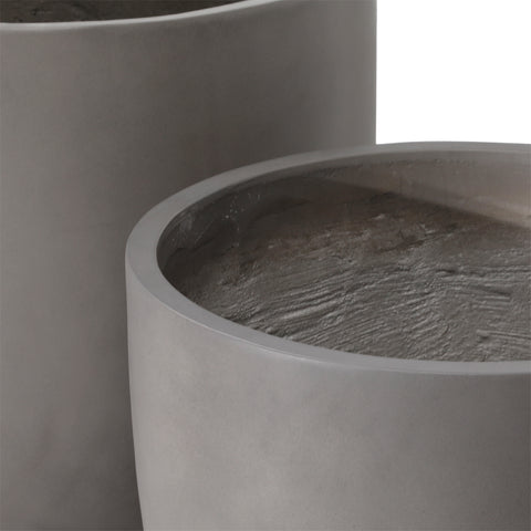 Mateo Light Grey Finish Planter Set Of 3