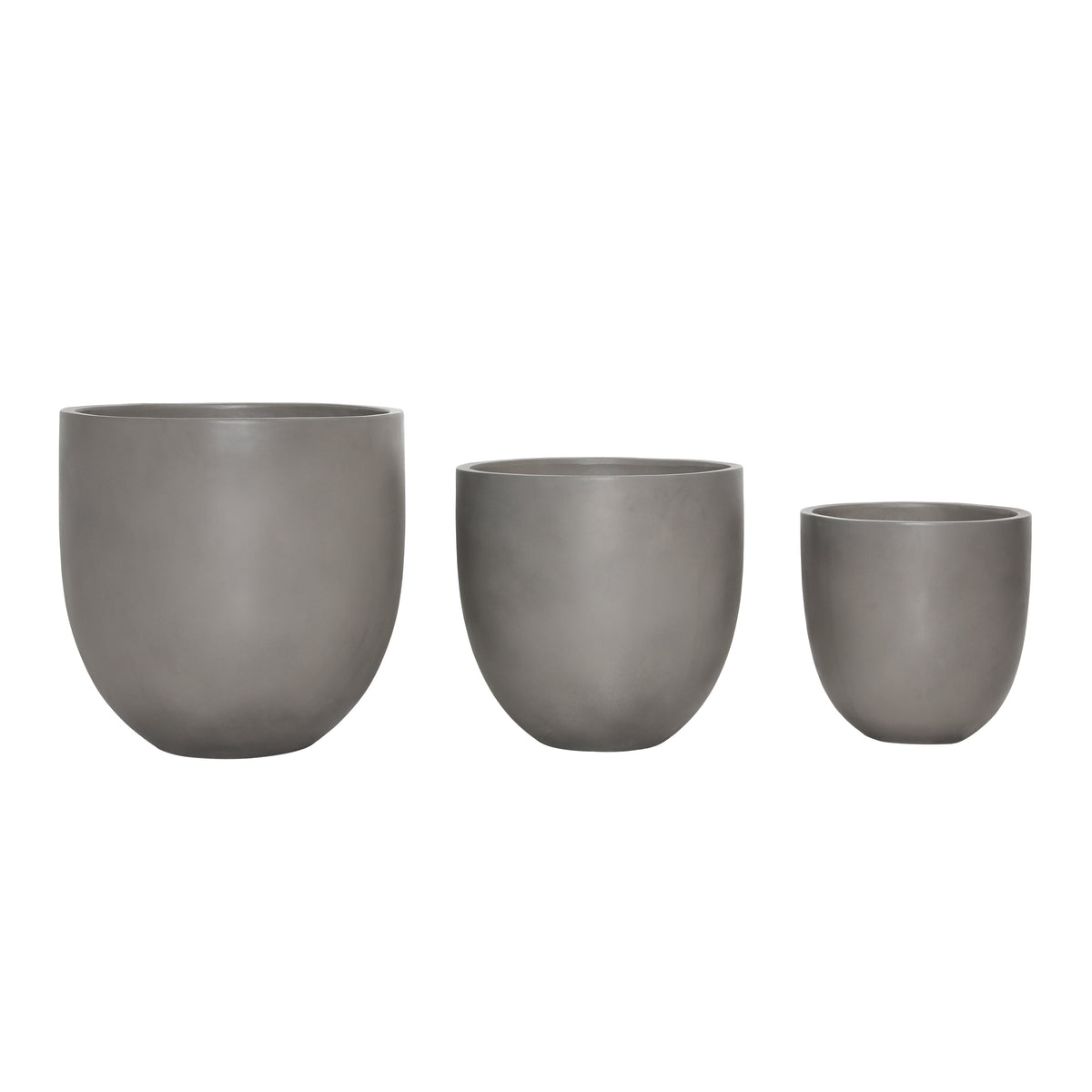 Mateo Light Grey Finish Planter Set Of 3
