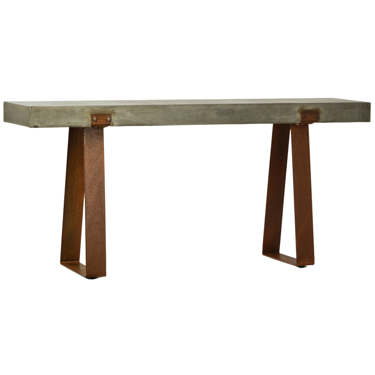 Pearson Grey Concrete Rustic Finish Outdoor Console Table