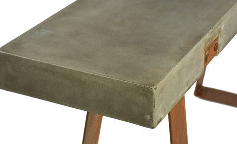 Pearson Grey Concrete Rustic Finish Outdoor Console Table