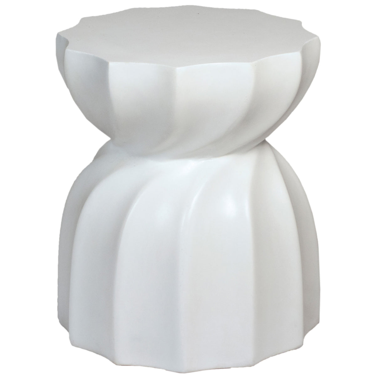 Taunton White Finish Outdoor Side Table