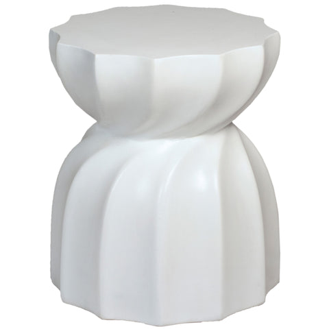 Taunton White Finish Outdoor Side Table