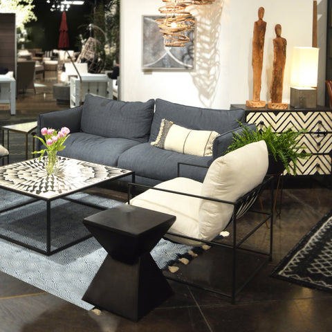Lindale Black Finish Outdoor Side Table