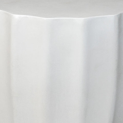 Shaila White Finish Outdoor Side Table