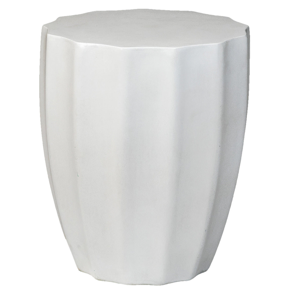 Shaila White Finish Outdoor Side Table
