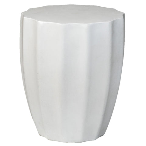 Shaila White Finish Outdoor Side Table