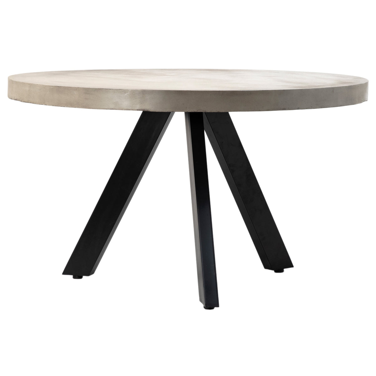 Camrose Dark Grey Concrete Finish and Black Base Outdoor Table