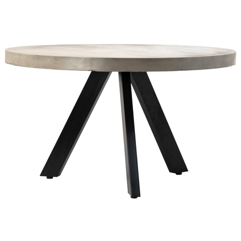 Camrose Dark Grey Concrete Finish and Black Base Outdoor Table