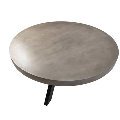Camrose Dark Grey Concrete Finish and Black Base Outdoor Table