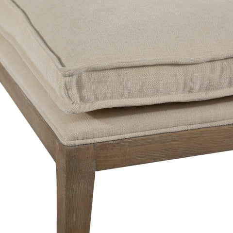 Jordan Grey Wash Finish and Ivory Fabric Bench