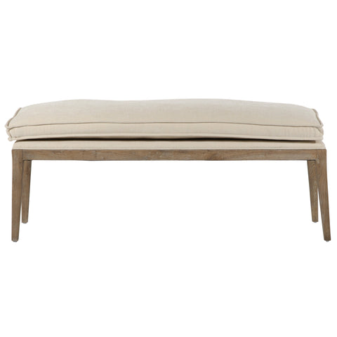 Jordan Grey Wash Finish and Ivory Fabric Bench