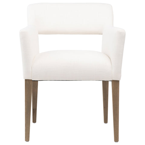 Booker Natural White Fabric and Natural Dining Chair