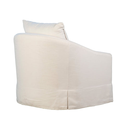 Laura Natural White Swivel Chair