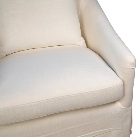 Laura Natural White Swivel Chair