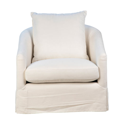 Laura Natural White Swivel Chair