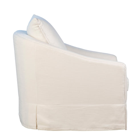 Laura Natural White Swivel Chair