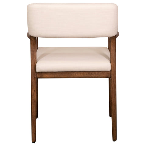Sorrento Natural White and Medium Brown Wood Finish Dining Chair