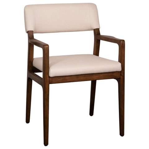 Sorrento Natural White and Medium Brown Wood Finish Dining Chair