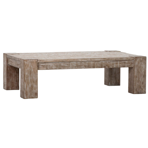 Parson Antique Natural Wood with Water Base Sealed Finish Coffee Table