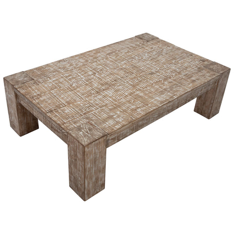 Parson Antique Natural Wood with Water Base Sealed Finish Coffee Table