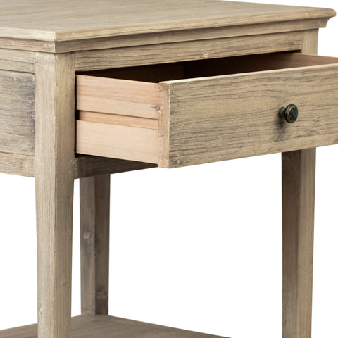 Gretel Whitewash Finish Side Table