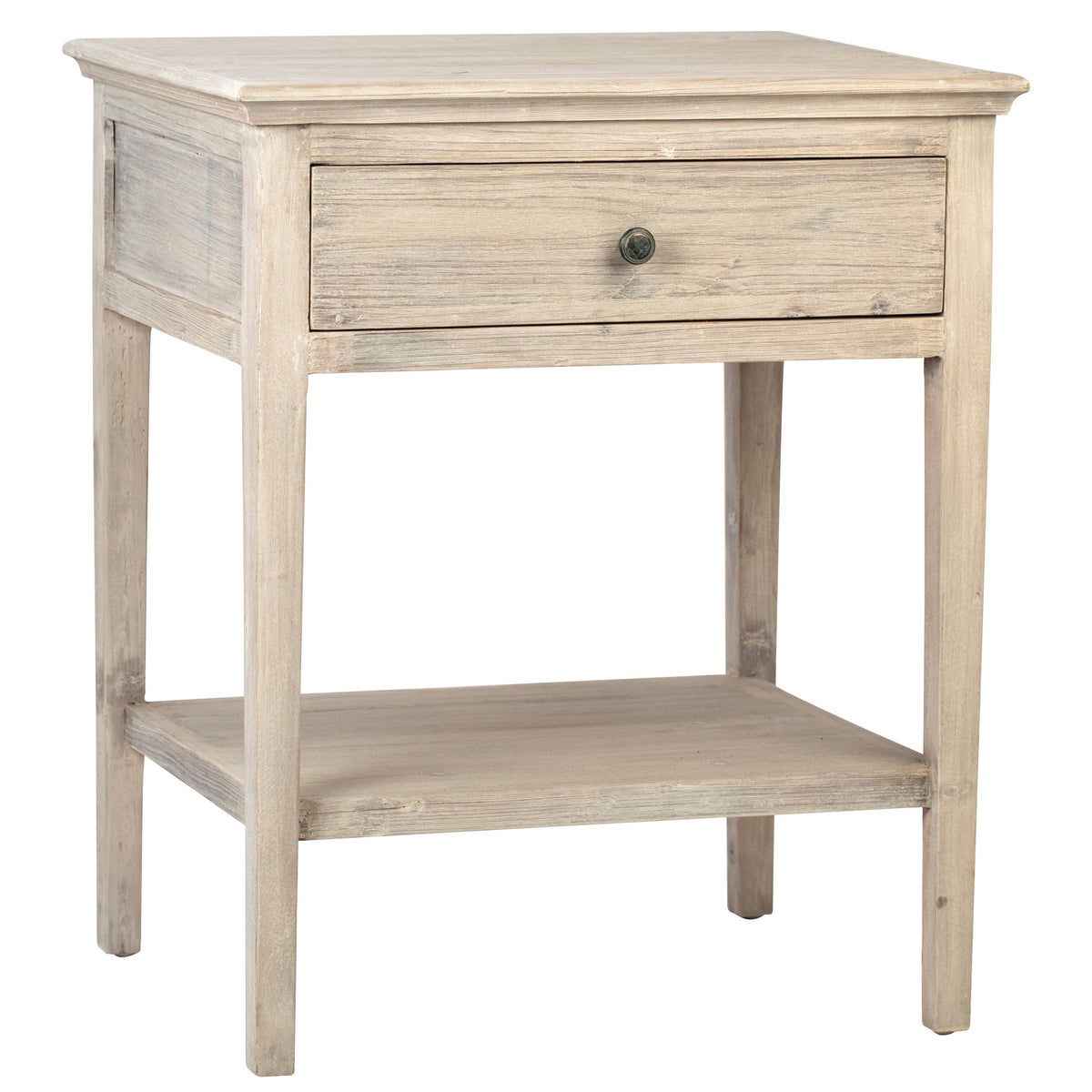 Gretel Whitewash Finish Side Table