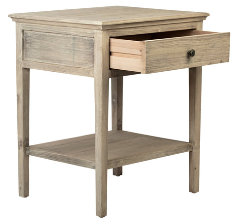Gretel Whitewash Finish Side Table