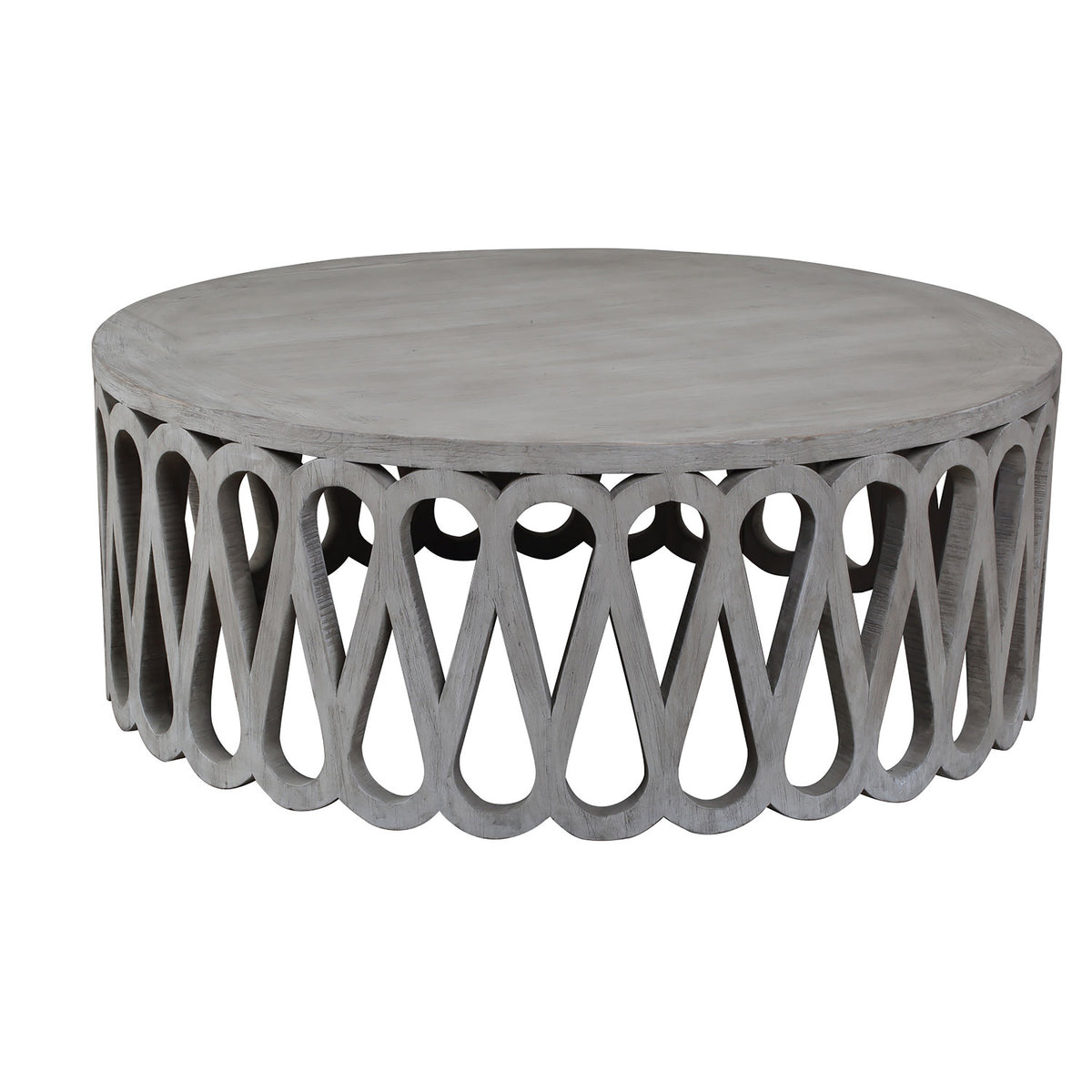 Cooper Light Grey Wash Finish Coffee Table