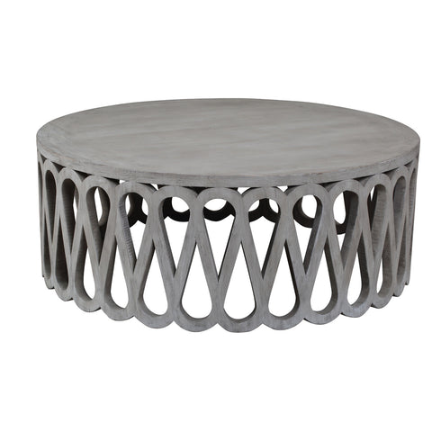 Cooper Light Grey Wash Finish Coffee Table