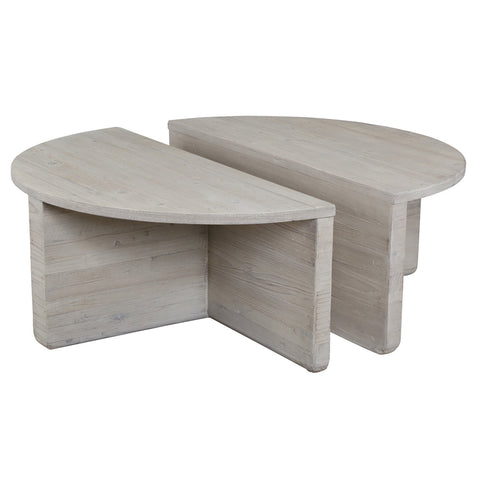 London Light Grey Wash Finish Coffee Table