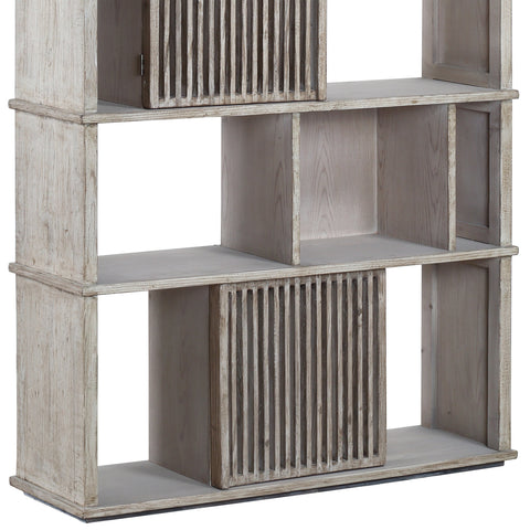 Marco Light Grey Wash Finish Bookcase