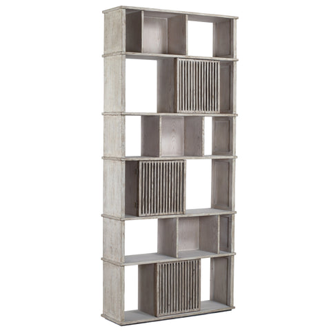 Marco Light Grey Wash Finish Bookcase