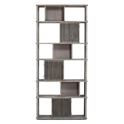 Marco Light Grey Wash Finish Bookcase