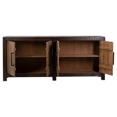 Bennett Dark Brown Frame with Medium Brown Stained Doors Sideboard