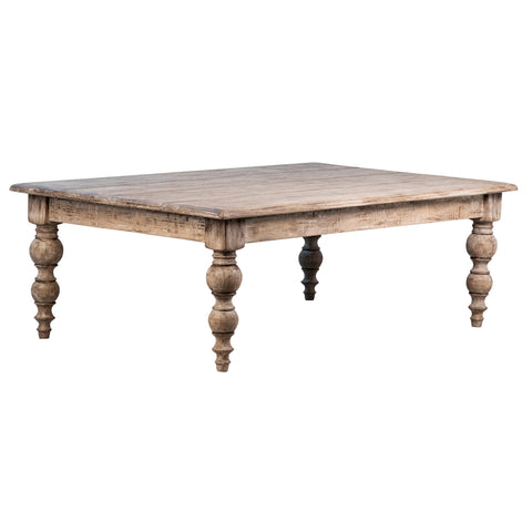 Merak Antique Natural with Water Base Sealed Finish Coffee Table