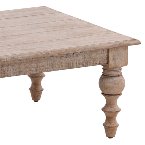 Merak Antique Natural with Water Base Sealed Finish Coffee Table