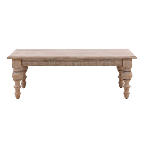 Merak Antique Natural with Water Base Sealed Finish Coffee Table