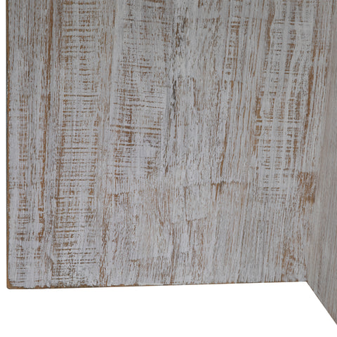 Harley Whitewash Finish Dining Table 72"