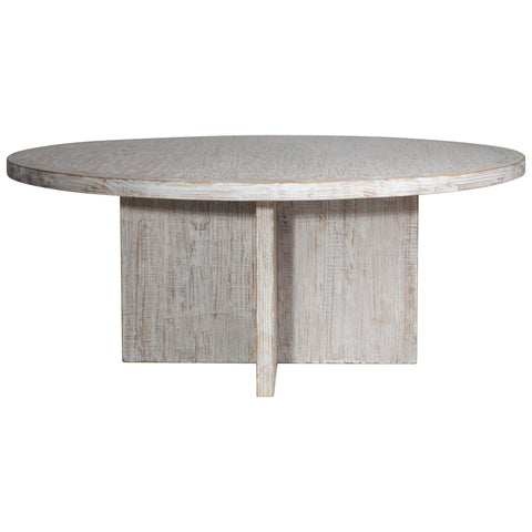 Harley Whitewash Finish Dining Table 72"