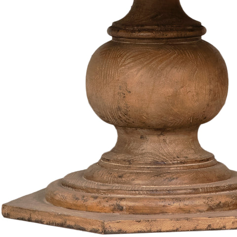 Padilla Antique Natural Wood Sealed Finish Dining Table