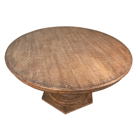 Padilla Antique Natural Wood Sealed Finish Dining Table