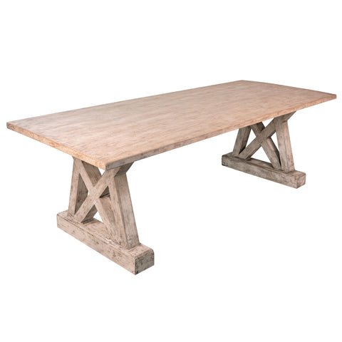 Paredes Light Warm Wash with Water Base Sealed Finish Dining Table