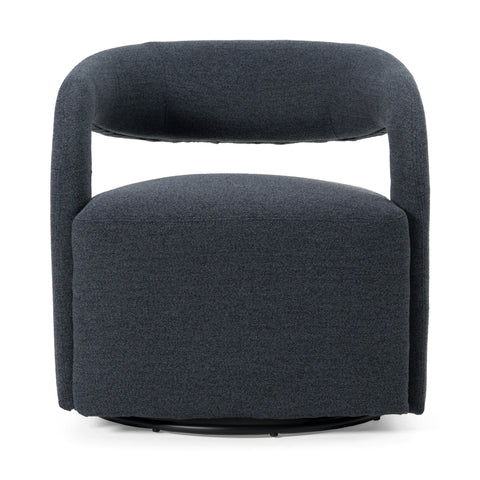 Modrest Dowsett Modern Charcoal Fabric Swivel Accent Chair Model VGRH-RHT-638-BLK