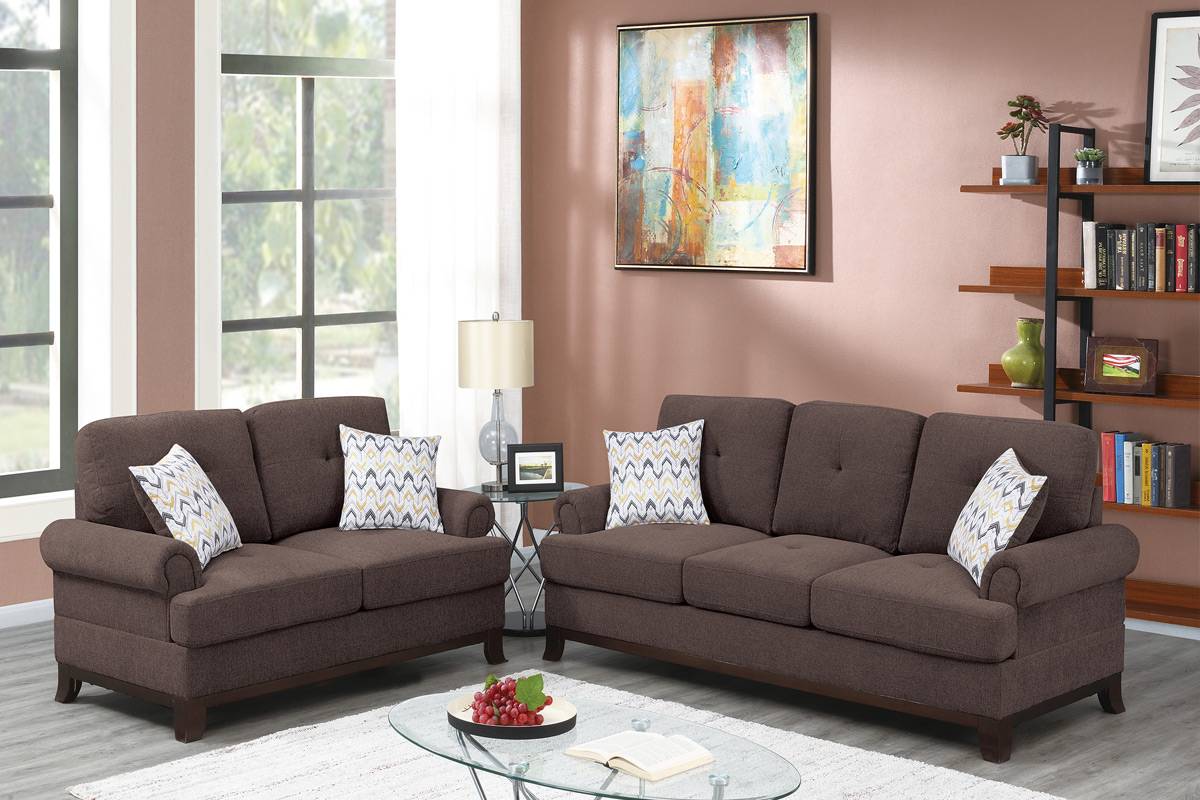 2 Piece Sofa Set Model F8838 By Poundex Furniture