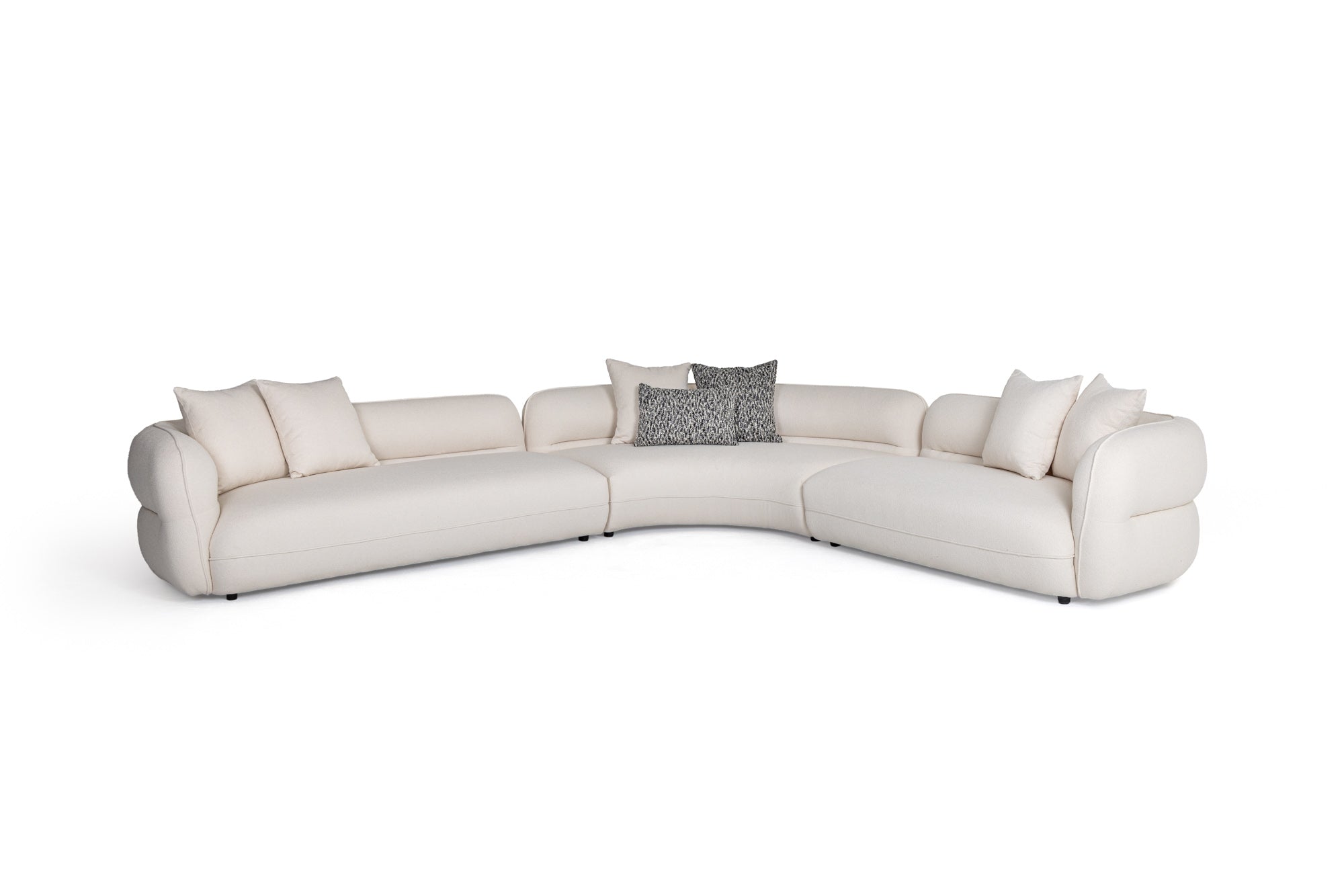Divani Casa Drayton Modern Off White Fabric Sectional Sofa Model VGOD-DY-23060-OFF
