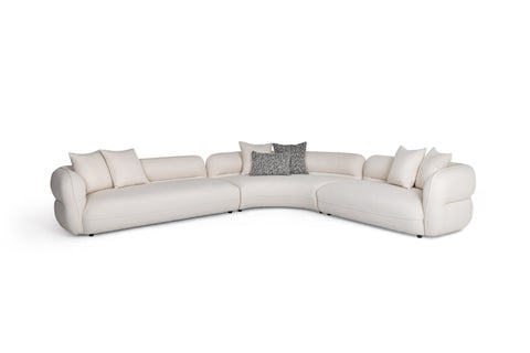 Divani Casa Drayton Modern Off White Fabric Sectional Sofa Model VGOD-DY-23060-OFF
