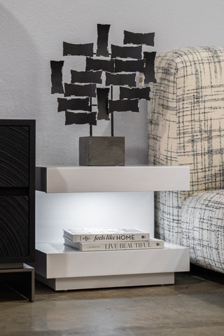 Modrest Esso Modern White Glossy Nightstand Model VGWCC521B
