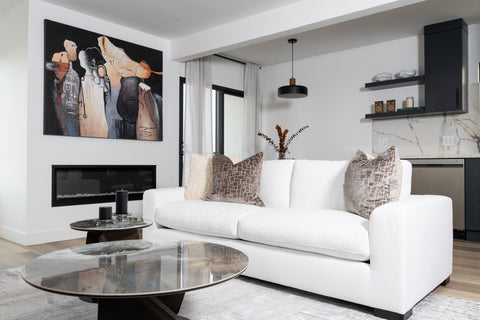 Divani Casa Poppy Modern White Fabric Sofa Model VGKK-KF1031-WHT-S