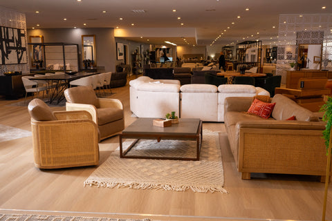 Divani Casa Danson Modern Tan Leather & Wicker Sofa Model VGKK-KF.8036-SOFA-SAND